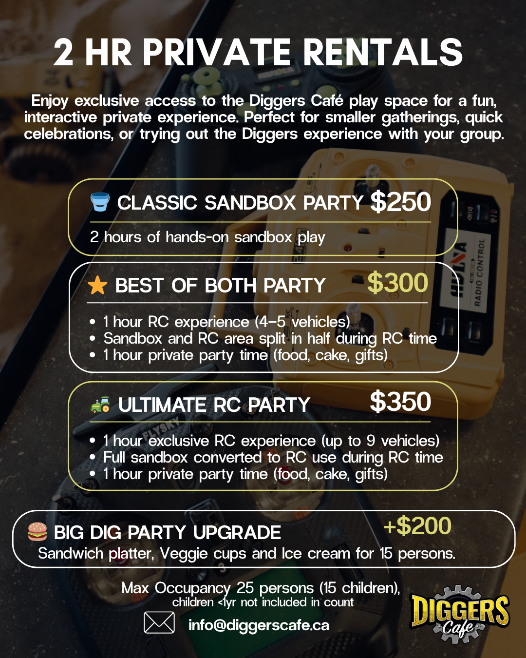 2-Hour Private Party Packages